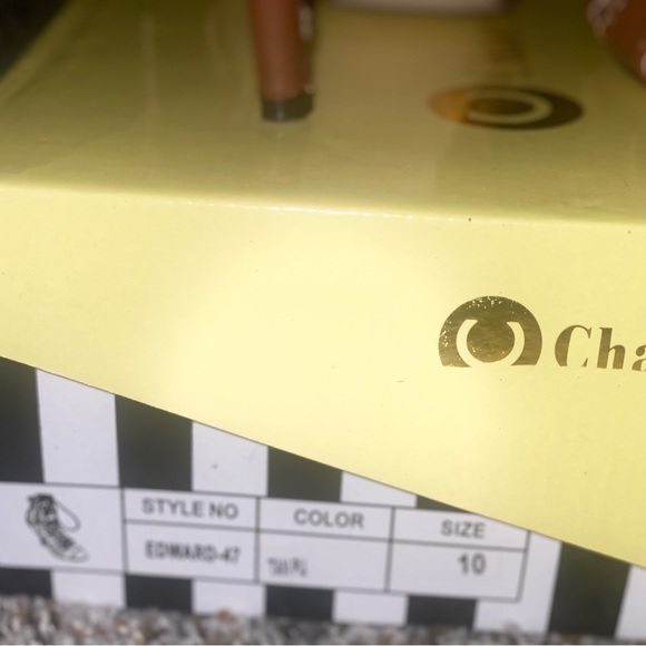 Chase & Chloe Edward-47 Tan heels w/straps - Picture 2 of 5